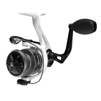 Quantum Accurist Spinning Fishing Reel, Size 15 Reel, Changeable Right- or Left-Hand Retrieve, Oversized Non-Slip Handle Knob and Continuous Anti-Reverse Clutch, White