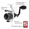 Quantum Accurist Spinning Fishing Reel, Size 15 Reel, Changeable Right- or Left-Hand Retrieve, Oversized Non-Slip Handle Knob and Continuous Anti-Reverse Clutch, White view 2