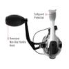 Quantum Accurist Spinning Fishing Reel, Size 15 Reel, Changeable Right- or Left-Hand Retrieve, Oversized Non-Slip Handle Knob and Continuous Anti-Reverse Clutch, White view 4