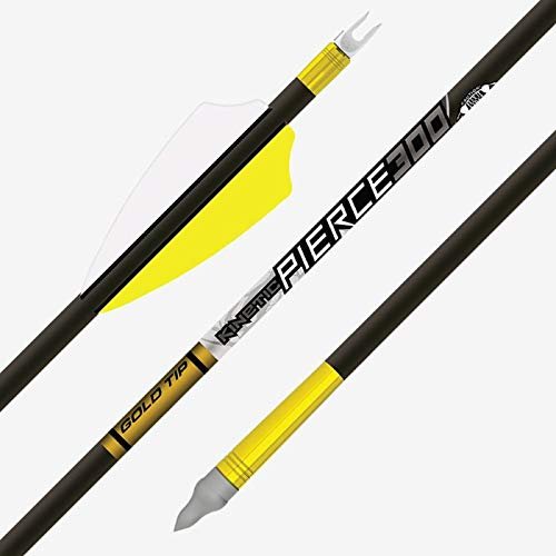 Gold Tip Arrow, Pierce Platinum (.166) 340 2" Raptor Vanes (6)