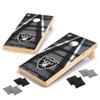 Wild Sports 2' x 4' Wood Tournament Cornhole Set - Direct Printed - Las Vegas Raiders- perfect for Backyard, Beach, Park, Tailgates, Outdoors and Indoors view 1