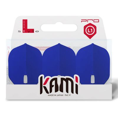 LSTYLE L1 Standard Dart Flights  PRO KAMI  Blue  1 Set (3 Flights)  Pre-Molded