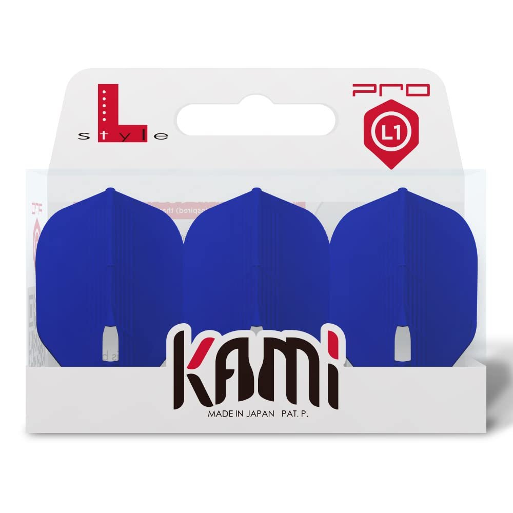 LSTYLE L1 Standard Dart Flights PRO KAMI Blue 1 Set (3 Flights) Pre-Molded