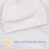 JANGANNSA White Cotton Newborn Knot Hat Infant Baby Beanie Hats for Boys Girls Newborn Hospital Cap Spring Summer Autumn (White,S) view 4