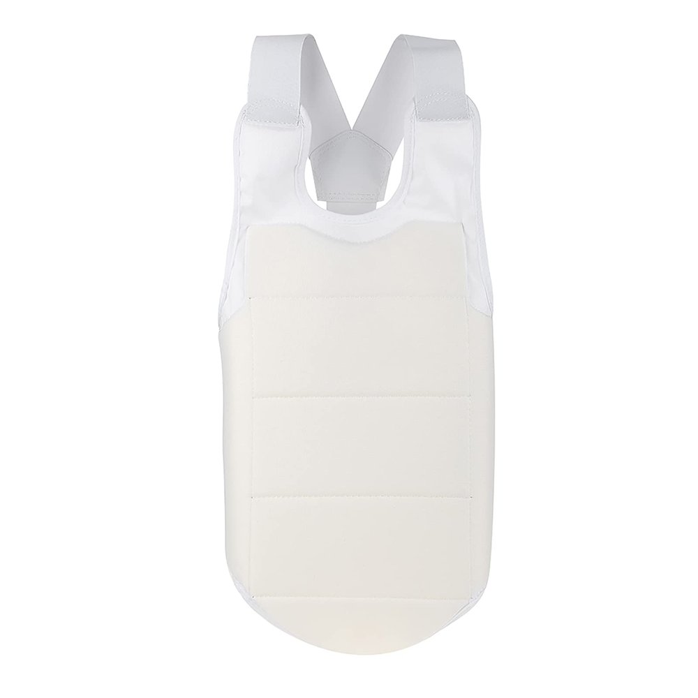 Taekwondo Chest Guard Protector, Unisex Adult Child Taekwondo Karate Chest Guard Vest Boxing Karate Breast Protector Protective Gear Vest for Women MenMwhite