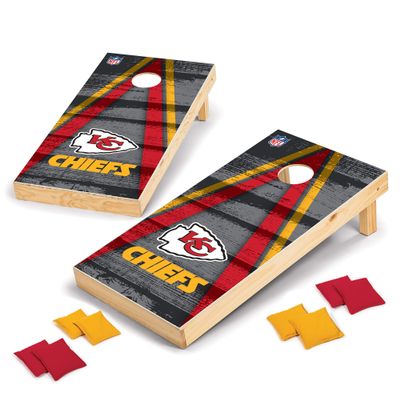 Wild Sports 2' x 4' Wood Tournament Cornhole Set - Direct Printed - Kansas City Chiefs- perfect for Backyard, Beach, Park, Tailgates, Outdoors and Indoors