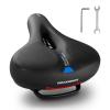 ROCKBROS Bike Seat Cushion for Men Women with Dual Shock Absorbing Ball Memory Foam - Ergonomic Bike Saddle, Handle for Easy Transport Soft Wide Waterproof Exercise Bicycle Seat for Peloton, Road Bike view 1