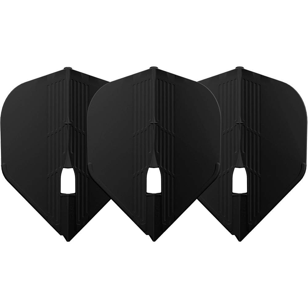 LSTYLE L1 Standard Dart Flights PRO KAMI Black 1 Set (3 Flights) Pre-Molded