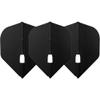 LSTYLE L1 Standard Dart Flights  PRO KAMI  Black  1 Set (3 Flights)  Pre-Molded view 1