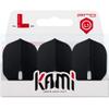 LSTYLE L1 Standard Dart Flights  PRO KAMI  Black  1 Set (3 Flights)  Pre-Molded view 2