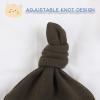 JANGANNSA Olive Green Top Knot Baby Hat Newborn Boys Girls Beanie Infant Cotton Stretchy Hats Spring Summer (Olive Green, M) view 3