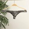 Andongnywell 5-Pack Men's Leopard Print Sexy Panty Thong Cheetah Bikini Low Rise G-String Underpants Knickers Panties (Black,X-Large) view 2