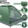 CAMEL CROWN 2 Person Camping Tent with Removable Rain Fly, Easy Setup Outdoor Tents Water Resistant Lightweight Portable for Family Backpacking Camping Hiking Traveling (Army green-2person) view 3