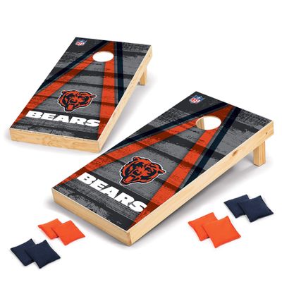 Wild Sports 2' x 4' Wood Tournament Cornhole Set - Direct Printed - Chicago Bears- perfect for Backyard, Beach, Park, Tailgates, Outdoors and Indoors