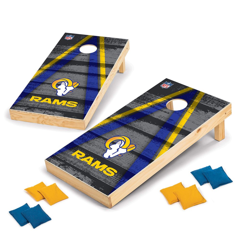 Wild Sports 2' x 4' Wood Tournament Cornhole Set - Direct Printed - Los Angeles Rams- perfect for Backyard, Beach, Park, Tailgates, Outdoors and Indoors