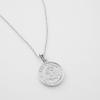 Honeycat Lady Gisela Woman's Face Pendant Disc Necklace in Gold, Rose Gold, or Silver | Minimalist, Delicate Jewelry (Silver) view 3