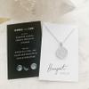 Honeycat Lady Gisela Woman's Face Pendant Disc Necklace in Gold, Rose Gold, or Silver | Minimalist, Delicate Jewelry (Silver) view 4