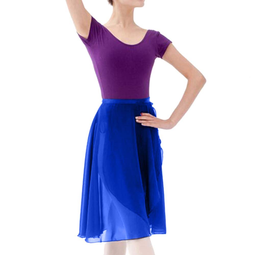 TopTie Adult Ballet Skirt Sheer Wrap Skirt Ballet Dance Dancewear-Royal Blue-M