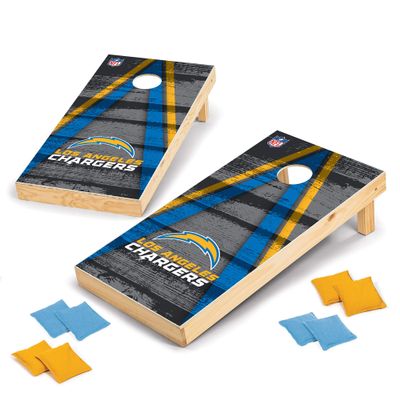 Wild Sports 2' x 4' Wood Tournament Cornhole Set - Direct Printed - Los Angeles Chargers- perfect for Backyard, Beach, Park, Tailgates, Outdoors and Indoors