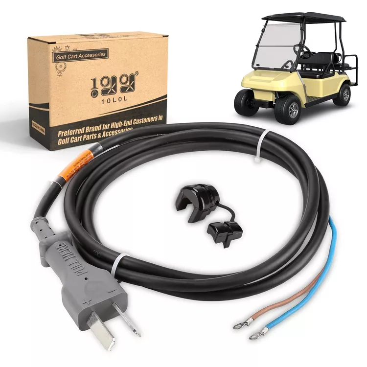 10L0L 36 Volt 2-Prong DC Charger Cord with Plug for Club Car DS, EZGO and Columbia Electric Models, OEM 101643301, 1013076, 66063-69B, 14835-G1