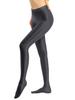Agoky Women's Sexy Oil Glossy Footed Leggings Ultra Bodycon Tights Opaque Pantyhose Yoga Pants Dark Gray Medium view 2