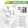 10L0L Golf Cart King Pin and Bushing Kit for Yamaha G2 G8 G11 G14 G16 G19 G20 - Golf Cart Steering Knuckle Kingpin and Bushing Kit, OEM J55-F3516-00, J38-23528-00,J38-23527-00 view 4