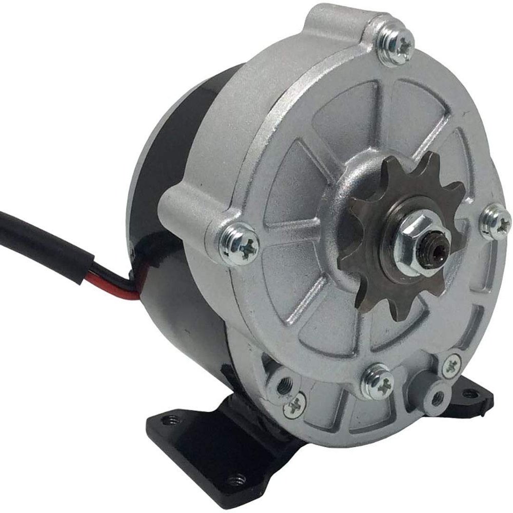 MY1016Z3 350W 24V Chain Driving PMDC Cleaning Robot DC Motor with 9 Tooth Sprocket for Electric Mobility Scooter Ebike Kit Vehicle