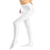 Agoky Women's Sexy Oil Glossy Footed Leggings Ultra Bodycon Tights Opaque Pantyhose Yoga Pants White Medium view 2