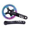 BUCKLOS MTB Mountain Bike Single Speed Square Taper Crankset -170mm Cranksets Bicycle Crank Set with 104BCD 32/34/36/38/40/42T Round/Oval Chainring Fit for Ebike/Commuter Bike view 1