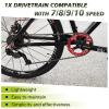 BUCKLOS MTB Mountain Bike Single Speed Square Taper Crankset -170mm Cranksets Bicycle Crank Set with 104BCD 32/34/36/38/40/42T Round/Oval Chainring Fit for Ebike/Commuter Bike view 3