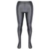 Agoky Women's Sexy Oil Glossy Footed Leggings Ultra Bodycon Tights Opaque Pantyhose Yoga Pants Dark Gray Large view 4