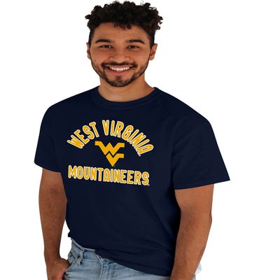 Blue 84 Men's West Virginia Mountaineers T Shirt Line Up Team Color, West Virginia Mountaineers Navy, XX-Large