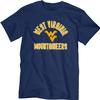 Blue 84 Men's West Virginia Mountaineers T Shirt Line Up Team Color, West Virginia Mountaineers Navy, XX-Large view 3