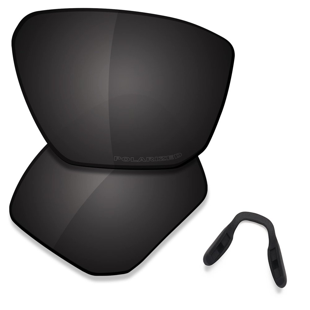 SAUCER Premium Replacement Lenses & Nosepads for Oakley Targetline OO9397 Sunglasses High Definition - Carbon Black Polarized