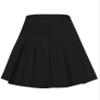 EXCHIC Women's High Waist Pleated Skater School Tennis Skirts (Black, S) view 1
