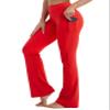 BUBBLELIME 29"/31"/33"/35" 4 Styles Women's Tummy Control Bootcut Yoga Pants - Side Pockets_Scarlet S-29 Inseam view 1