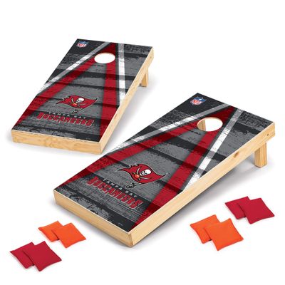 Wild Sports 2' x 4' Wood Tournament Cornhole Set - Direct Printed - Tampa Bay Buccaneers- perfect for Backyard, Beach, Park, Tailgates, Outdoors and Indoors
