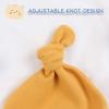 JANGANNSA Ginger Yellow Newborn Baby Hat Infant Baby Boys Beanie Top Knot Stretchy Hats for Girls 100% Organic Cotton(Ginger Yellow, M) view 3