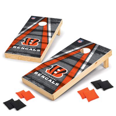 Wild Sports 2' x 4' Wood Tournament Cornhole Set - Direct Printed - Cincinnati Bengals- perfect for Backyard, Beach, Park, Tailgates, Outdoors and Indoors