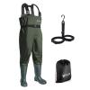 OXYVAN Chest Waders with Boots for Men & Women, Nylon/PVC Lightweight Fishing Wader with Boots Hanger view 1