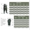 OXYVAN Chest Waders with Boots for Men & Women, Nylon/PVC Lightweight Fishing Wader with Boots Hanger view 3