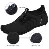 Racqua Water Shoes Quick Dry Barefoot Beach Aqua Sport Swim Surf Pool Hiking Diving Walking for Men Women Black 7.5 W/6.5 M view 3