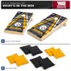 Wild Sports 2' x 4' Wood Tournament Cornhole Set - Direct Printed - Pittsburgh Steelers- perfect for Backyard, Beach, Park, Tailgates, Outdoors and Indoors view 2