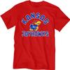 Blue 84 Men's Kansas Jayhawks T Shirt Line Up Secondary Color, Kansas Jayhawks Red, Medium view 3