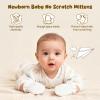 Newborn Baby Mittens No Scratch Cotton Gloves Warm Mittens Baby Glove for Boys Girls 6-pairs/White view 2
