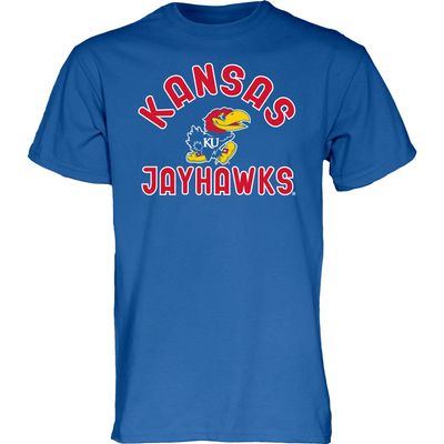 Blue 84 Men's Kansas Jayhawks T Shirt Line Up Team Color, Kansas Jayhawks Royal, Large