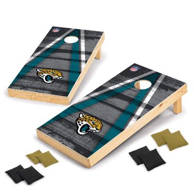 Wild Sports 2' x 4' Wood Tournament Cornhole Set - Direct Printed - Jacksonville Jaguars- perfect for Backyard, Beach, Park, Tailgates, Outdoors and Indoors