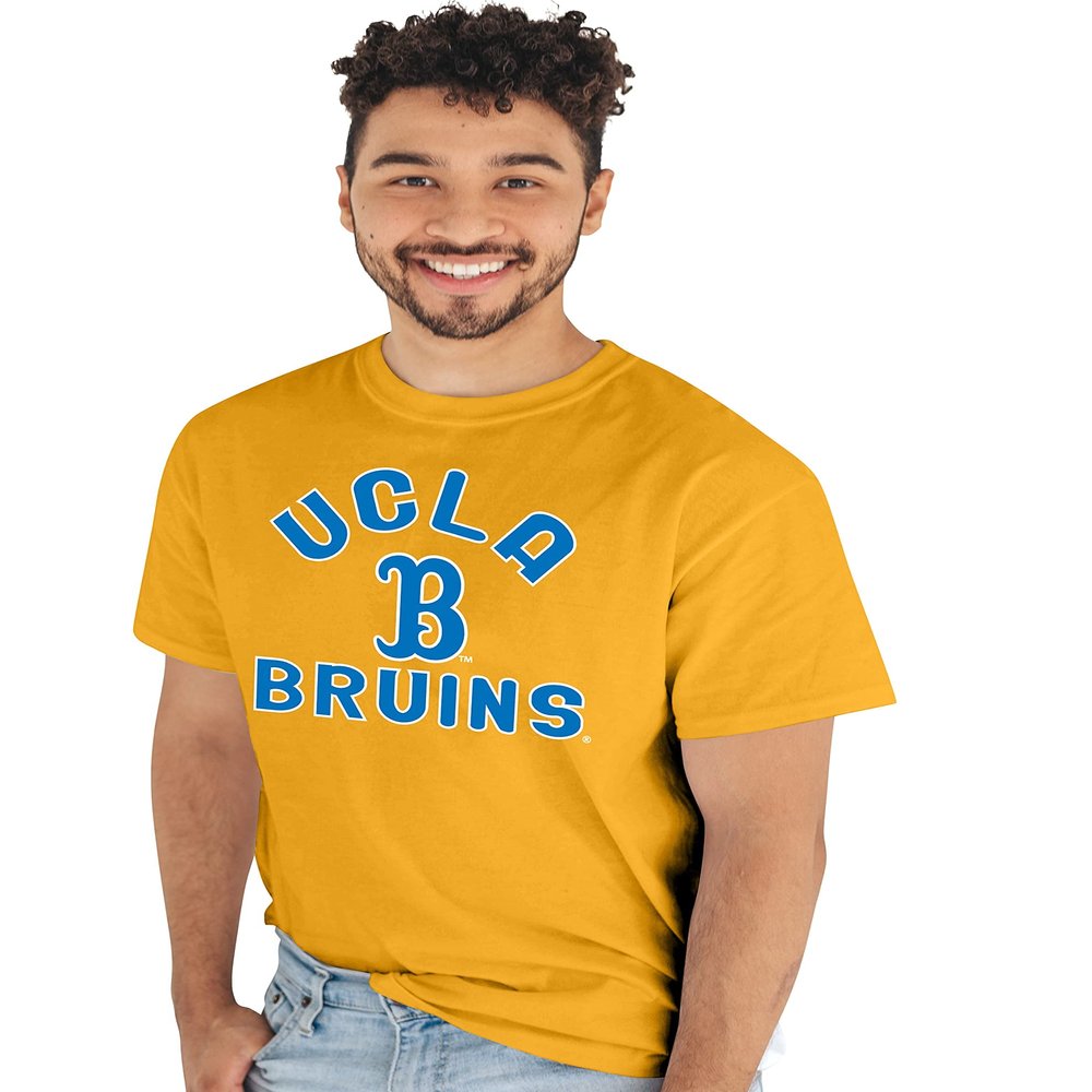 Blue 84 Men's UCLA Bruins T Shirt Line Up Secondary Color, Ucla Bruins Gold, X-Large