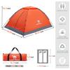 CAMEL CROWN 2 Person Camping Tent with Removable Rain Fly, Easy Setup Outdoor Tents Water Resistant Lightweight Portable for Family Backpacking Camping Hiking Traveling (Orange-2person) view 2