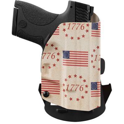 We The People Holsters - Betsy Ross Flag - Left Hand - OWB Holster Compatible with Sig Sauer P320-M17 / P320 Full Size w/Manual Safety